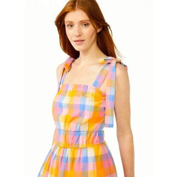 Free Assembly Midi Sundress with Tie Shoulder Straps - M - Picture 1 of 8